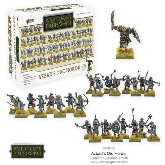Azbad's Orc Horde Warlord Games Warlords of Erehwon MPN 692012001 Factory Sealed